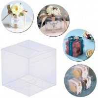 30 PCS Plastic Gift Box,4 x 4 x 4 inch Clear Boxes for Favors